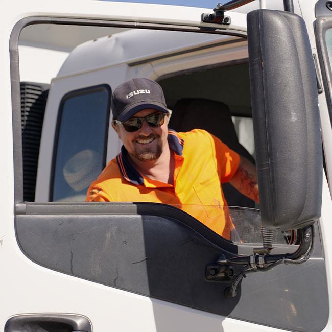 Neowaste team arriving for site preparation